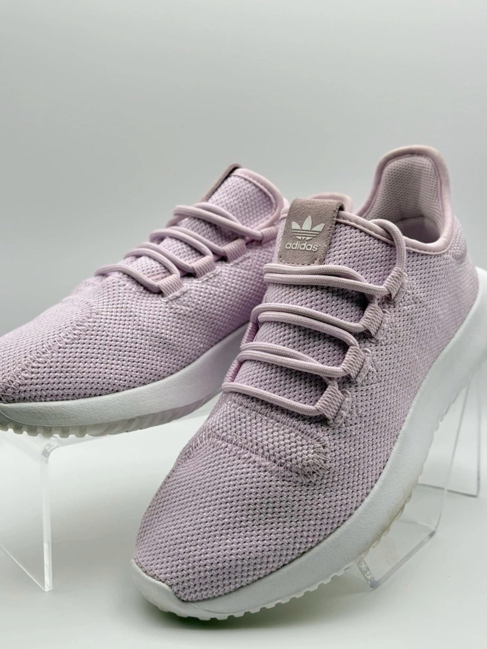 adidas Women’s Light Lavender Knit Sneakers